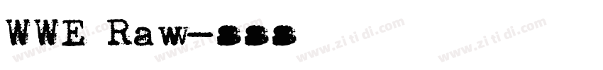 WWE Raw字体转换